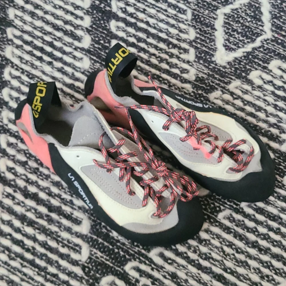 La Sportiva Women's Pink, Gray, Black Climbing Shoes - Picture 1 of 7